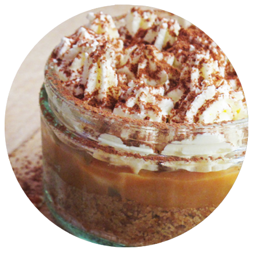 Banoffee Cheesecake Jars - Florios Pizza Co - Wood Fired Pizza In A Van The Whistle Stop Liss Hampshire Petersfield Greatham Durford Wood Hill Brow Rake Hawkley Liphook